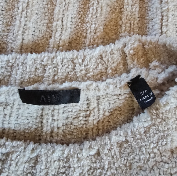 ATM Anthony Thomas Melillo Chenille Crew Neck Sweater Size Small Cream - Picture 7 of 7